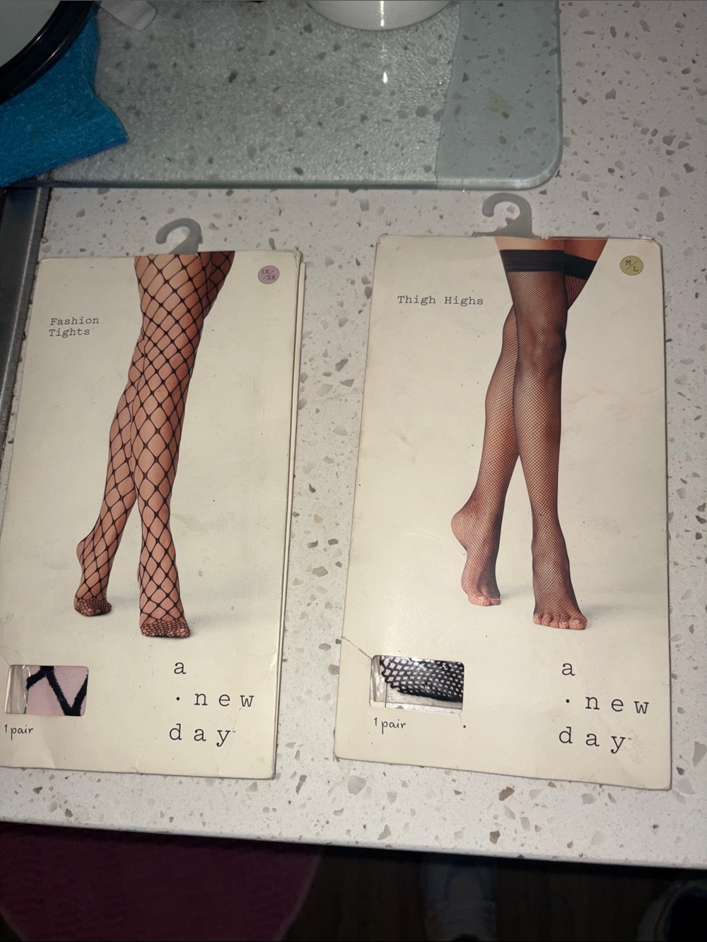 a new day Black Fishnet Hosiery Duo